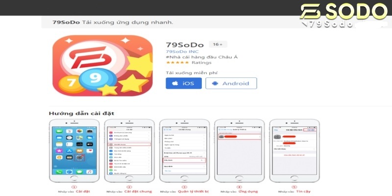 Hướng dẫn tải app 79sodo